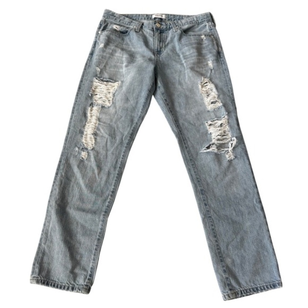 BIG STAR Distressed Light Wash Denim Jeans Boyfriend Fit Womens Size 27